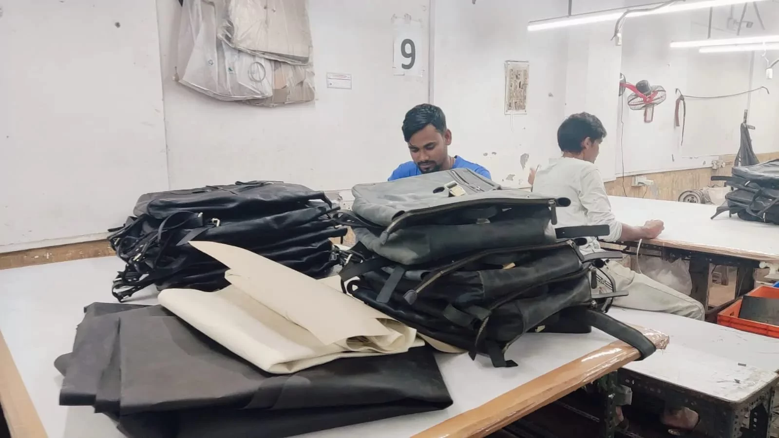Bags in production at Finesse Bags Export Noida facility