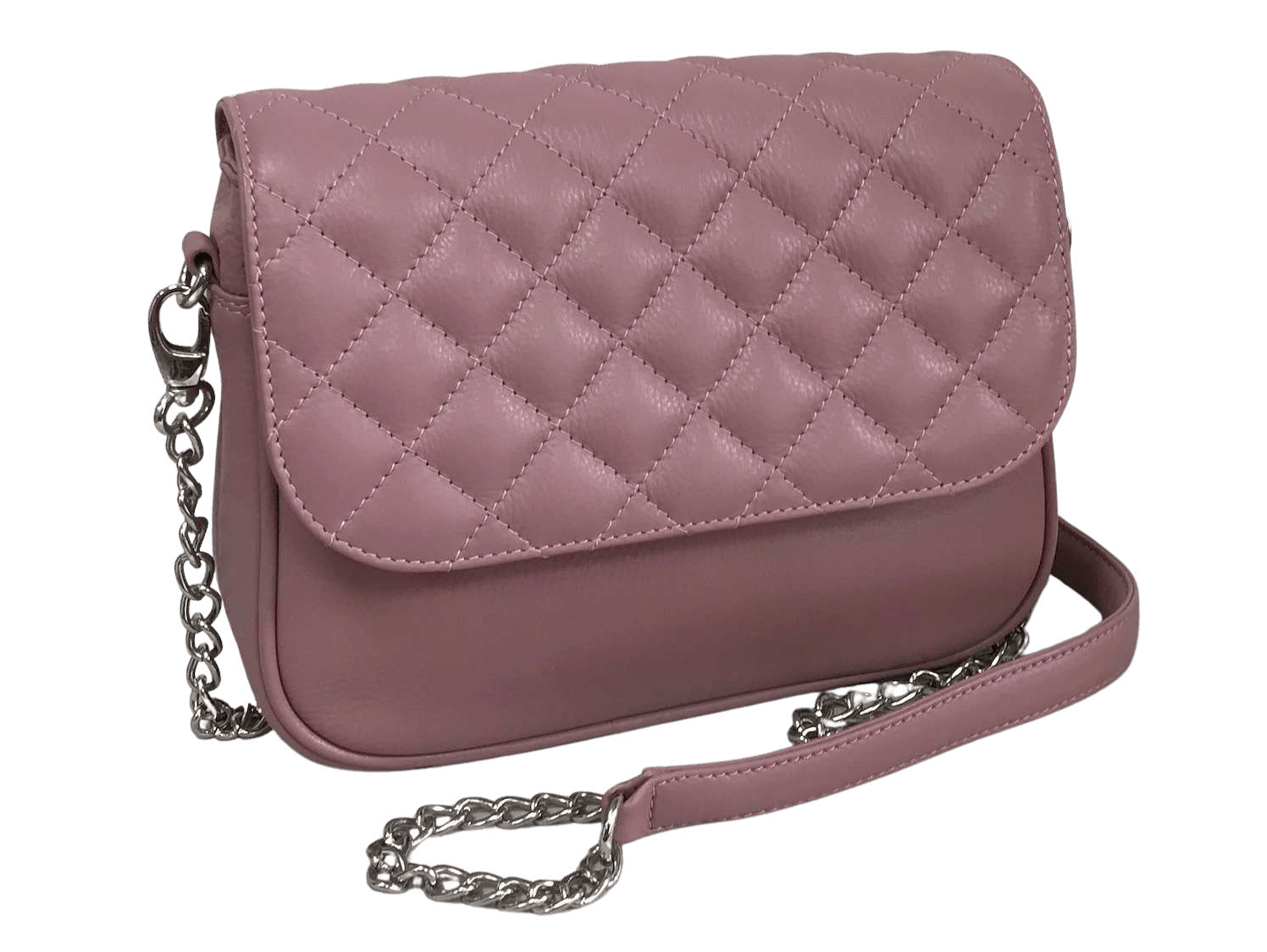 Pink Quilted Crossbody