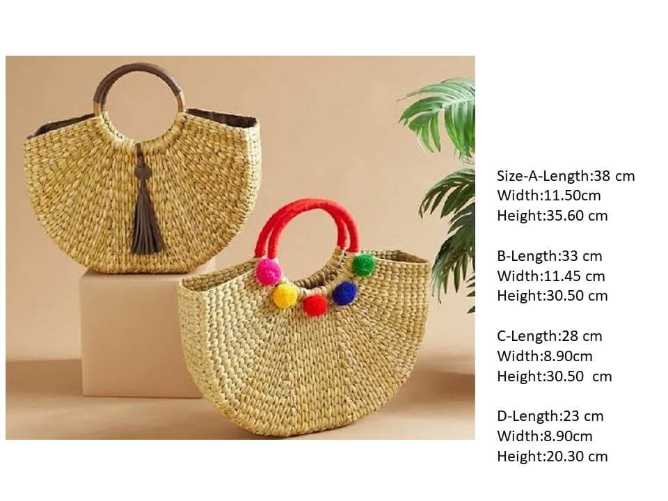Moon Bag — Tassel & Pom