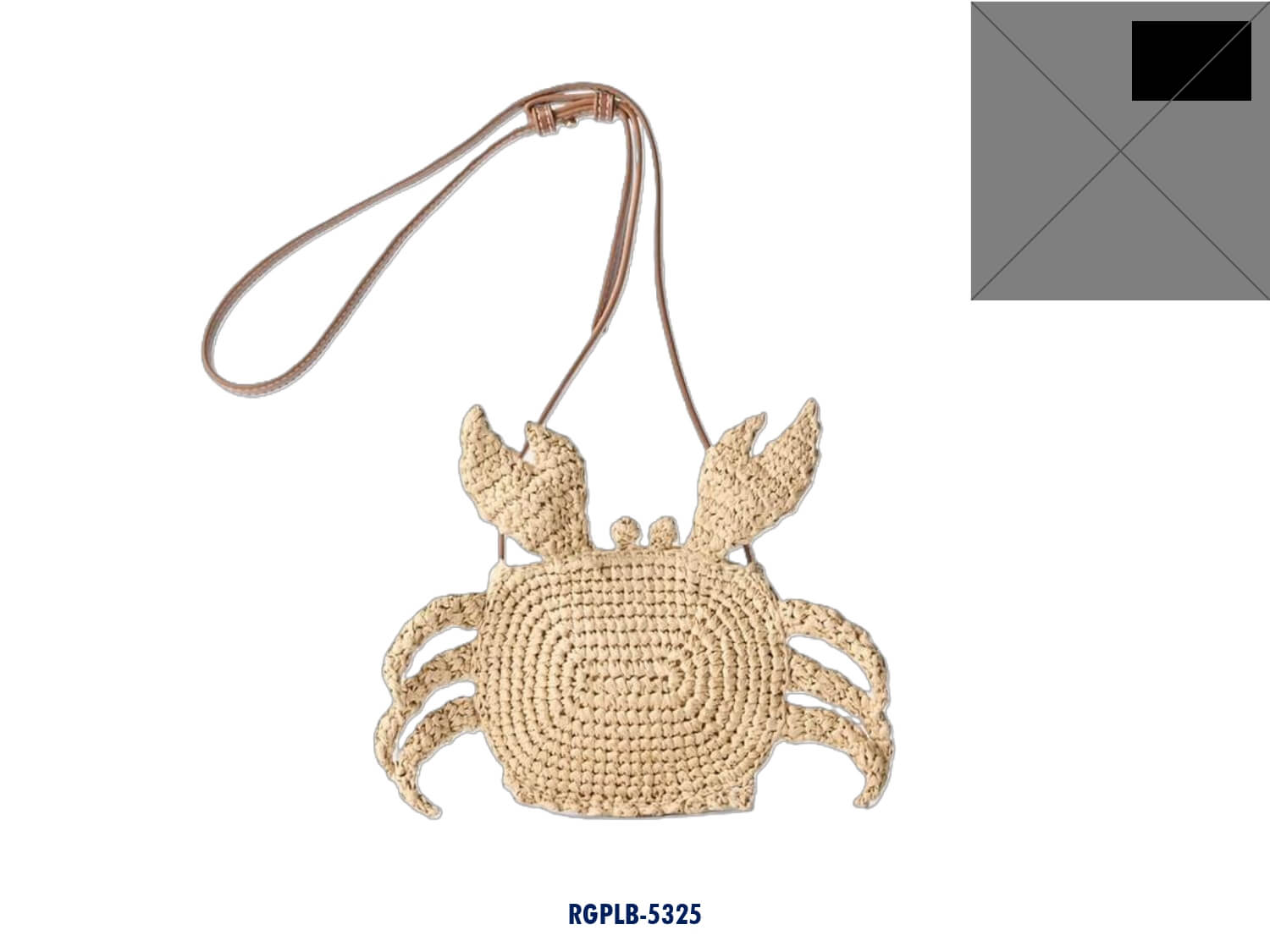 Crab Raffia Wristlet
