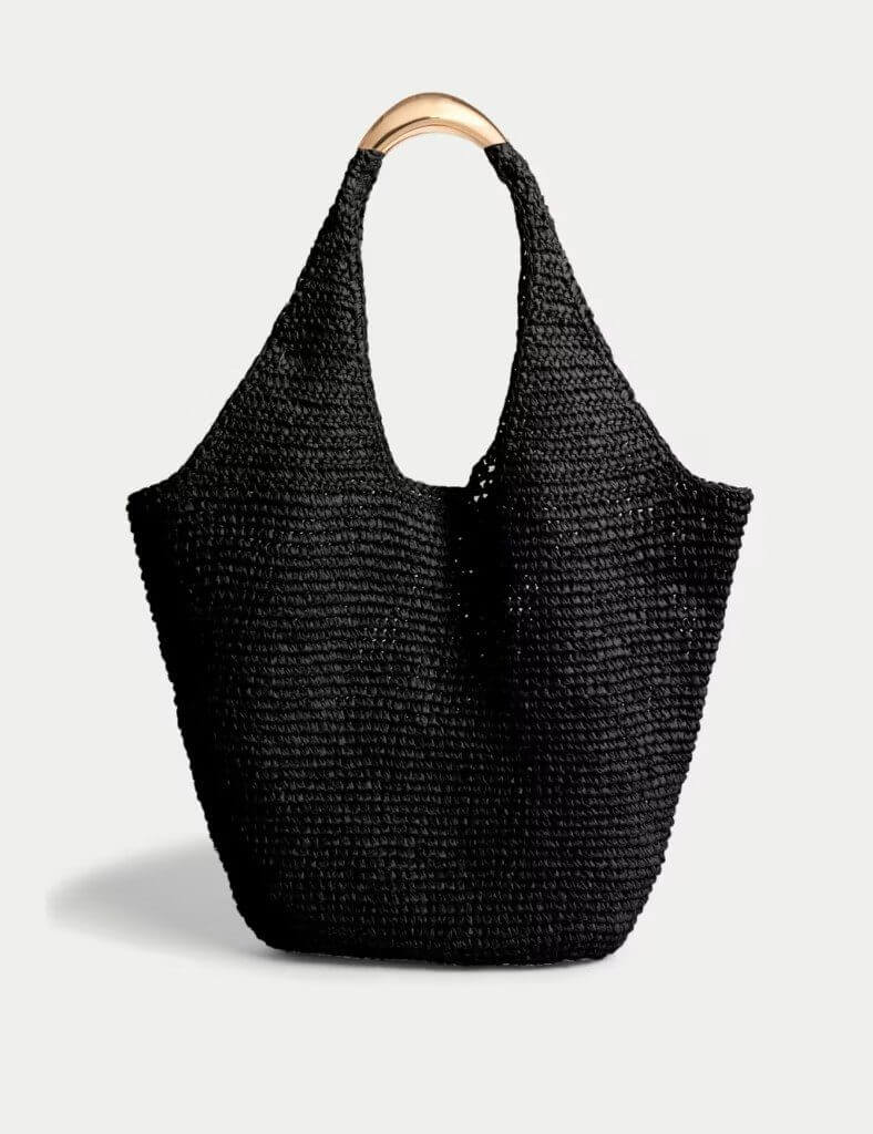 Black Beauty Basket Tote